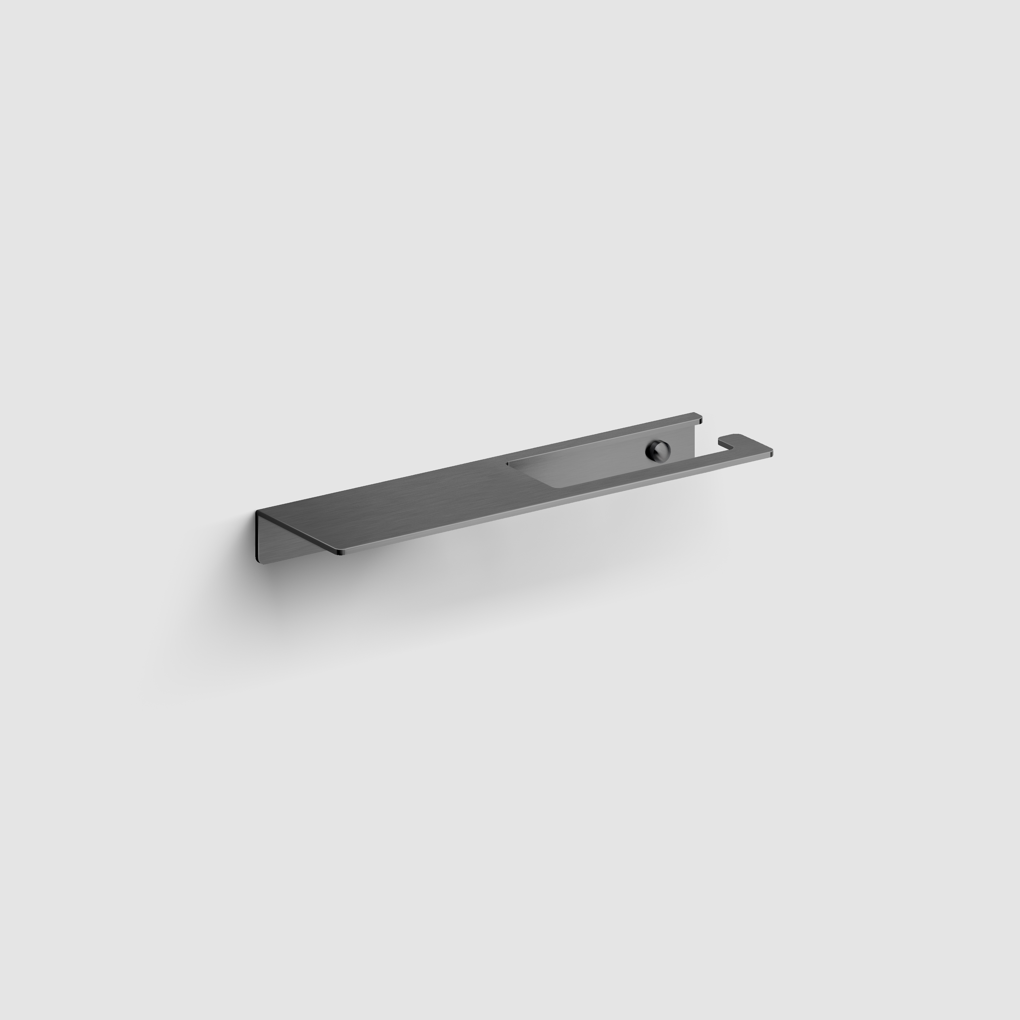 Clou Fold toiletrolhouder met planchet, gunmetal geborsteld PVD CL/09.04028.84